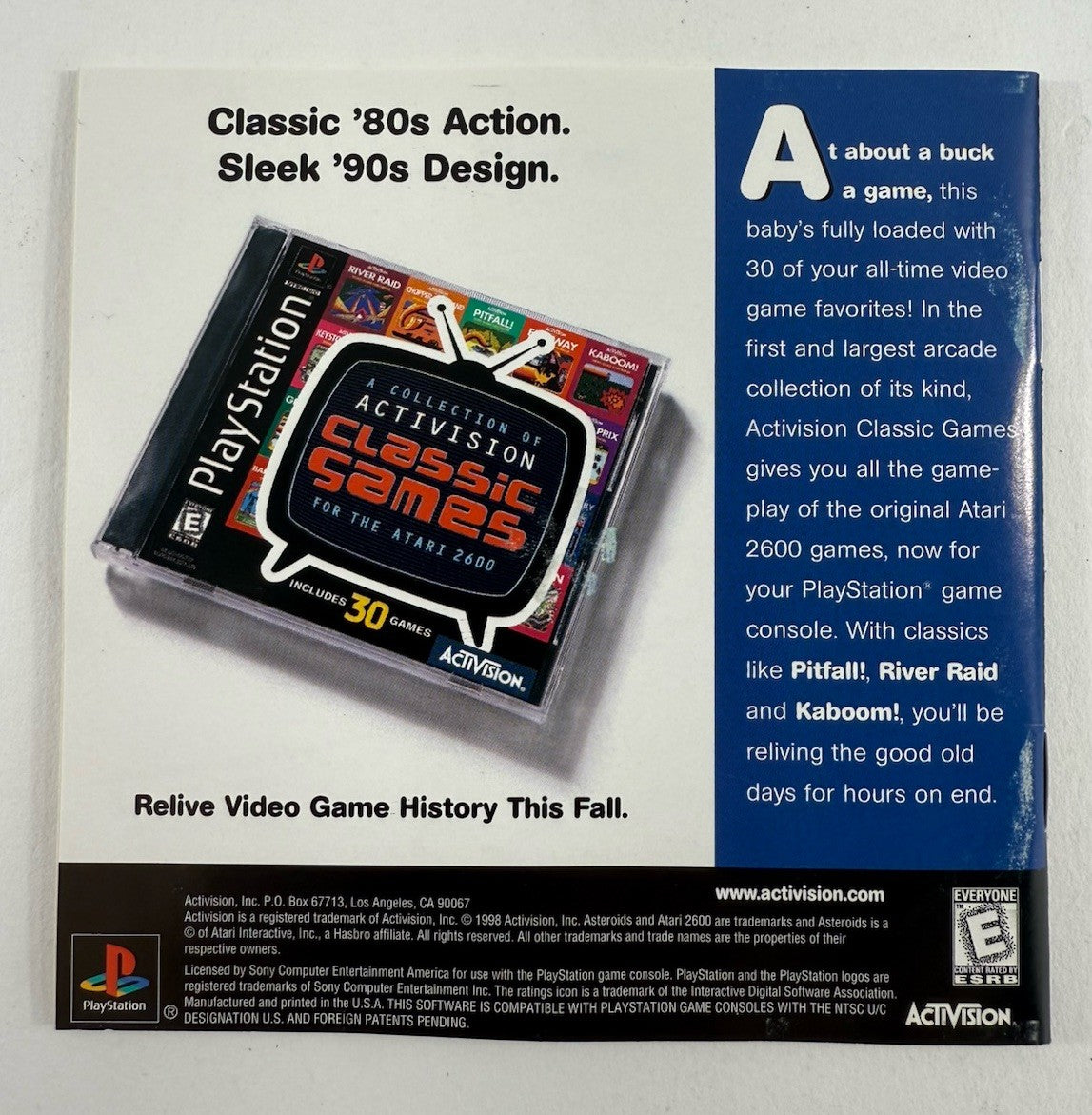 Asteroids (Sony PlayStation 1, 1998) Game Case Manual Registration Card - Tested