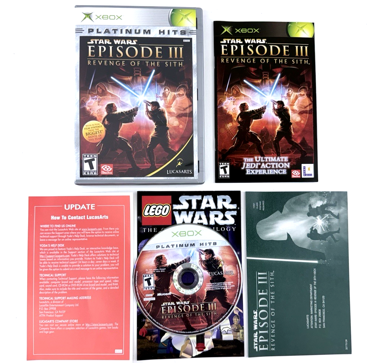 Star Wars Episode III: Revenge of the Sith (Xbox, 2005) Game Case Manual Inserts