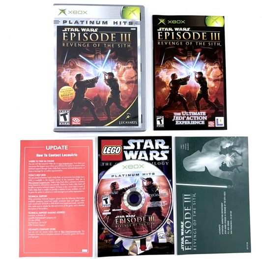 Star Wars Episode III: Revenge of the Sith (Xbox, 2005) Game Case Manual Inserts