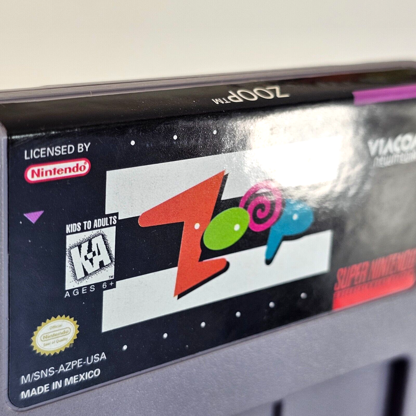 Zoop (Super Nintendo SNES, 1995) Game Box Manual Insert Registration - Tested