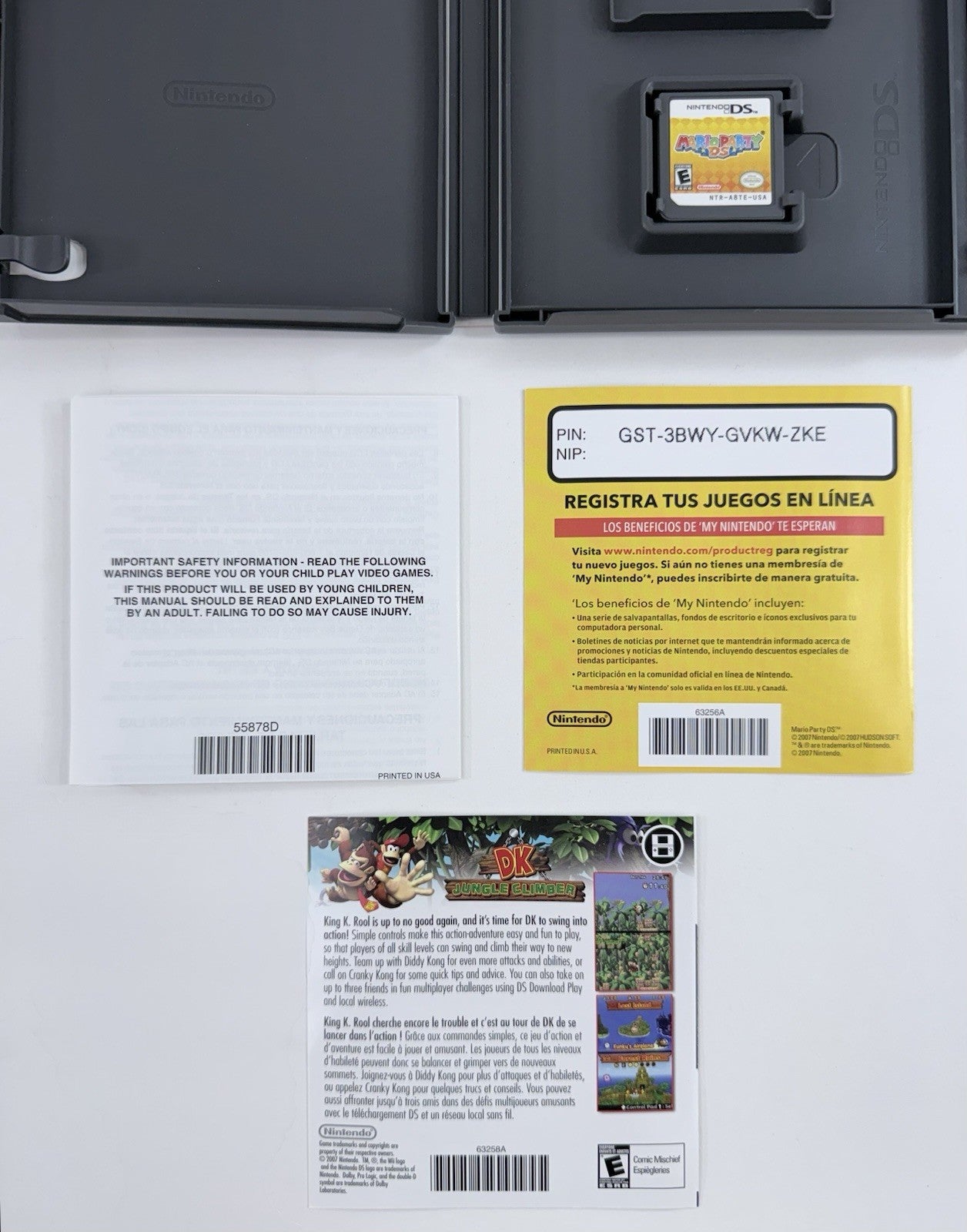 Mario Party DS (Nintendo DS, 2007) Game, Case, Registration, Inserts - Tested