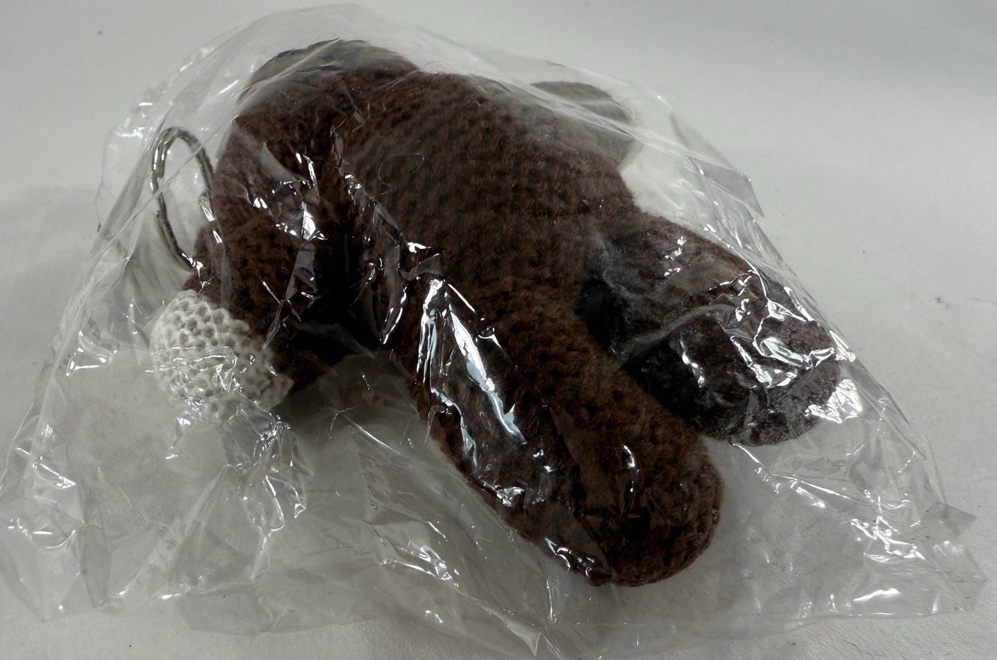 Tiger Television Limited 1998 Mr. Bean Teddy Bear Knit Plush Keyring - New