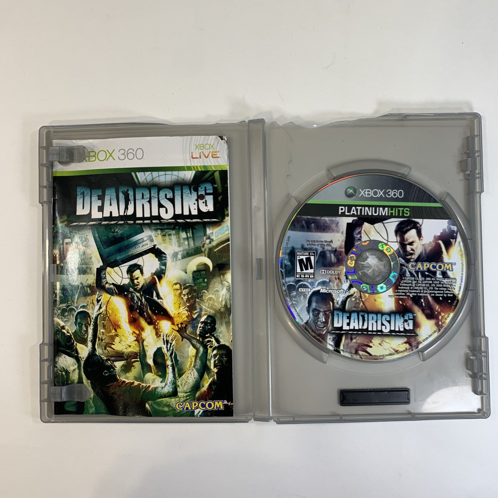 Dead Rising - Platinum Hits (Microsoft Xbox 360, 2006) Game Case Manual Complete