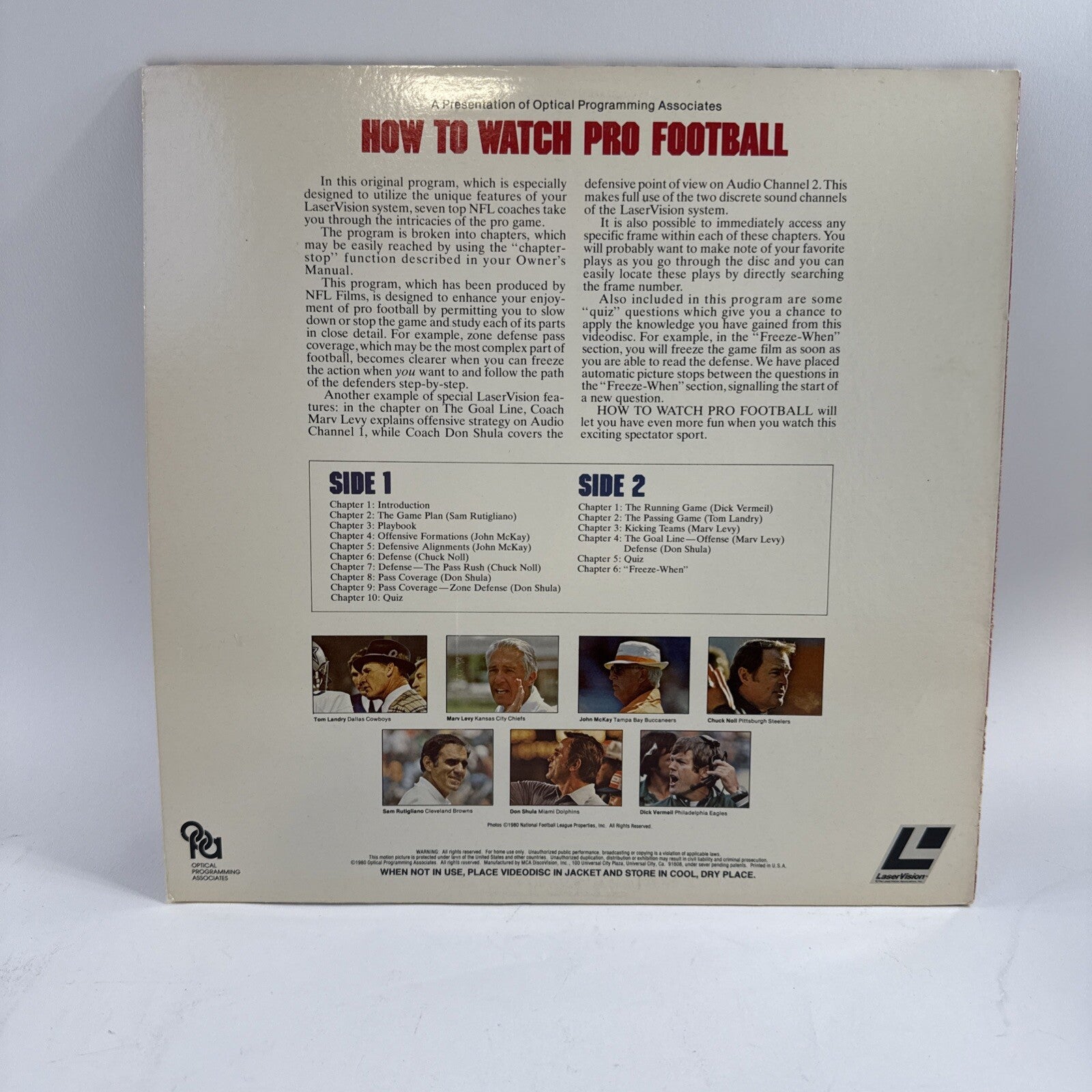 How to Watch Pro Football (Laserdisc, 1980) Tested and Working
