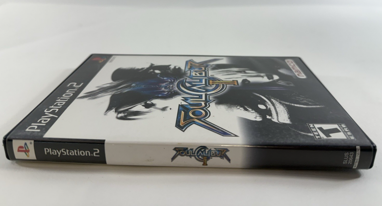 Soul Calibur II (PlayStation 2, 2003) Discs Case Manual Registration - Tested