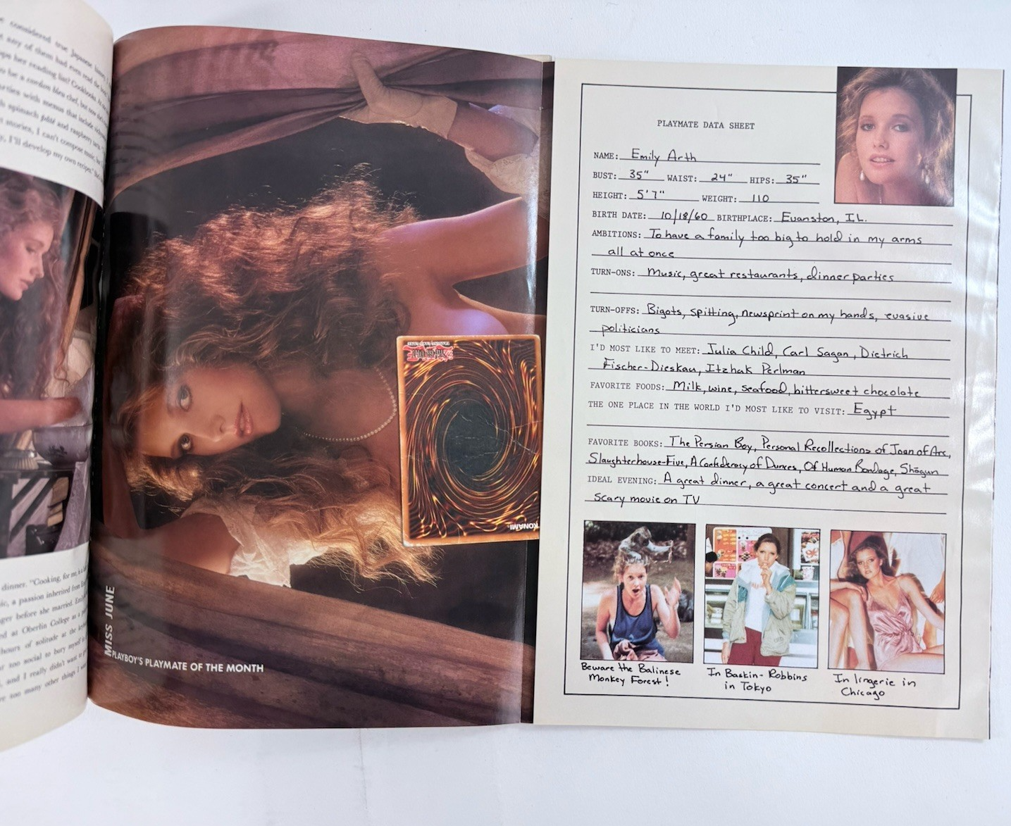 Playboy 1988 Vintage Issues Jan, Mar, Apr, May, Jun, Aug (6) - with Centerfolds