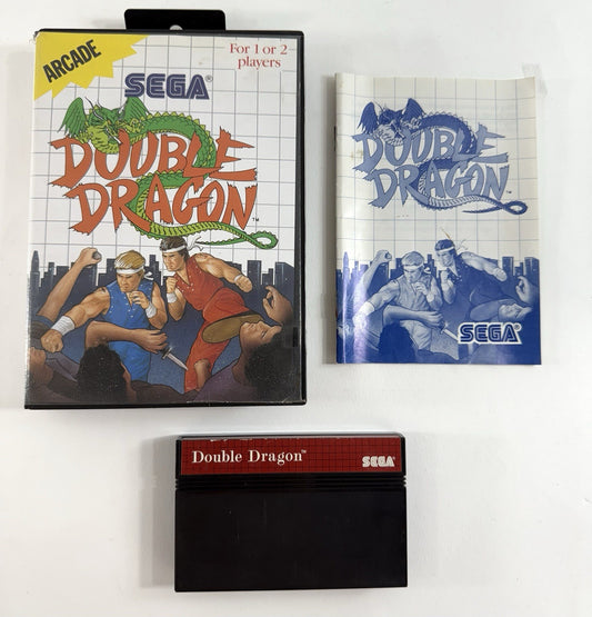 Double Dragon (Sega Master System, 1988) Game Case Manual - Tested and Working