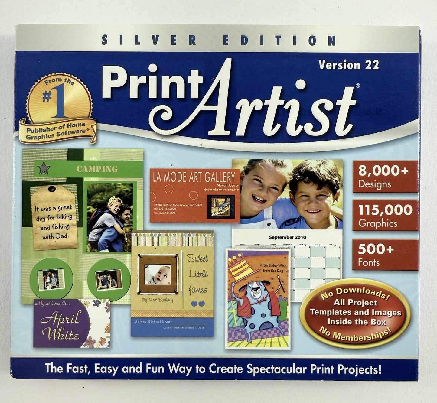 Print Artist Version 22 Silver Edition (PC DVD, 2010) Windows XP, Vista, 7