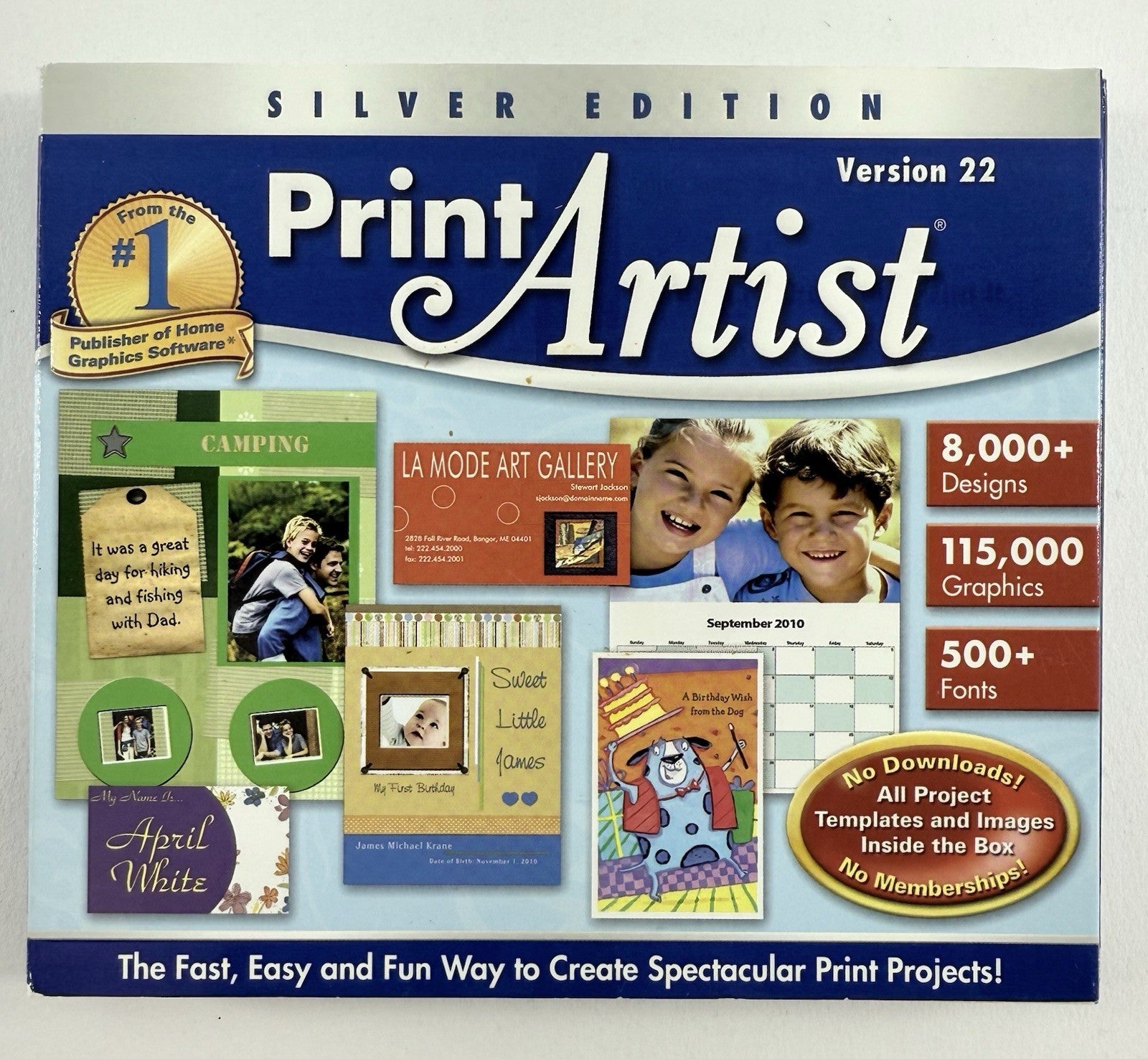 Print Artist Version 22 Silver Edition (PC DVD, 2010) Windows XP, Vista, 7