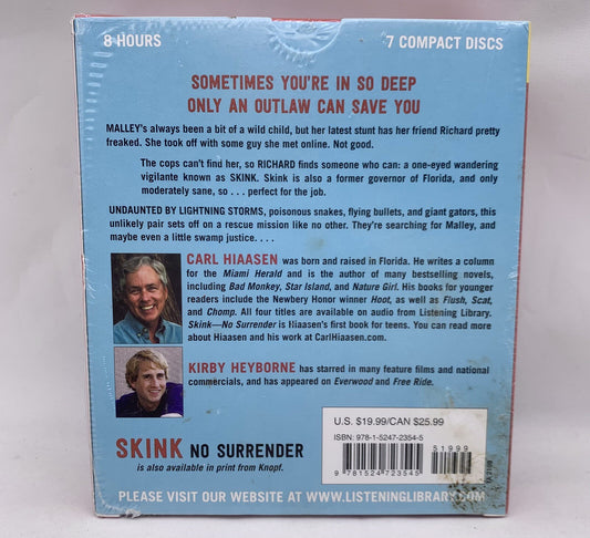 Skink--No Surrender by Carl Hiaasen (2016, 7-CD Set) New, Sealed
