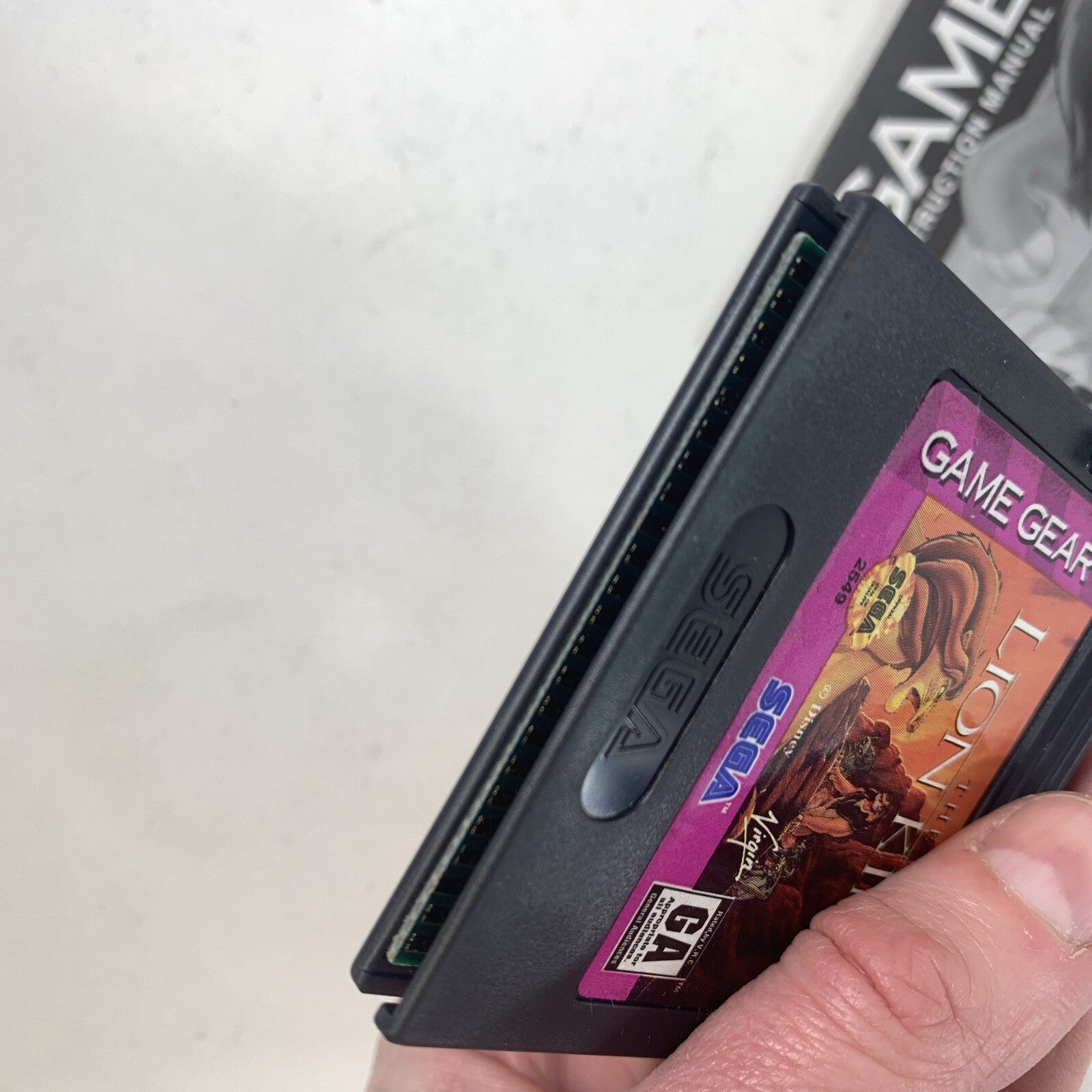 The Lion King (Sega Game Gear, 1995) Game Cartridge and Manual