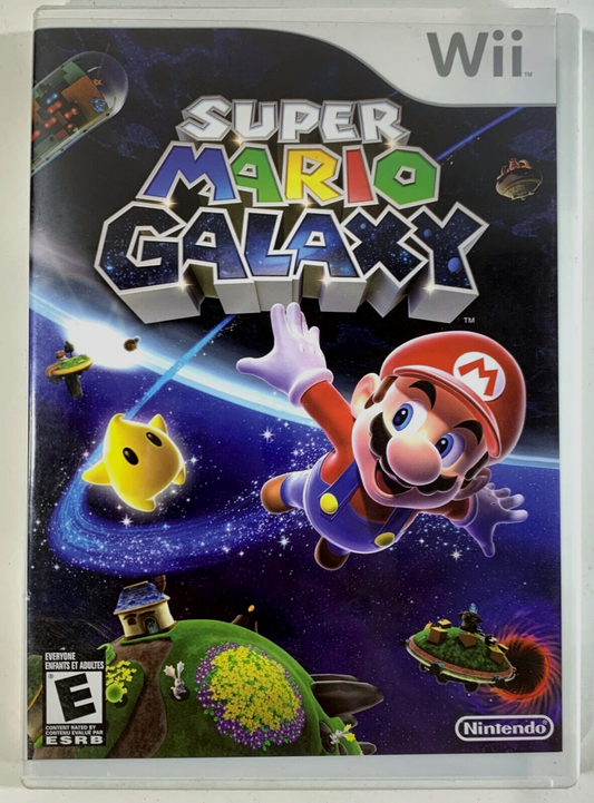 Super Mario Galaxy (Nintendo Wii, 2007) Game Case Manual Inserts - Tested