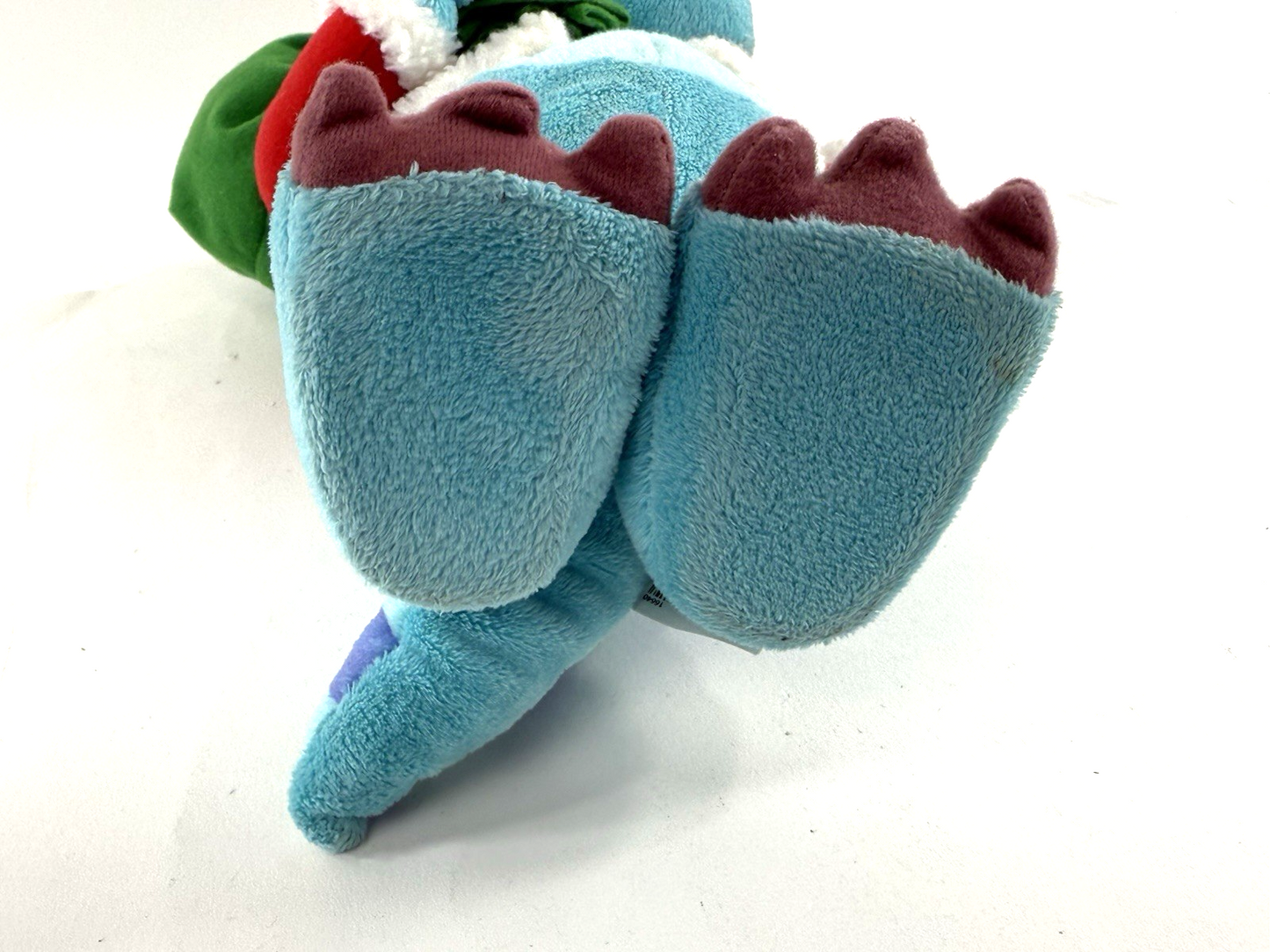 Disney 2012 Monsters Inc Blue 11” Sully Santa Musical Christmas Plush - Tested