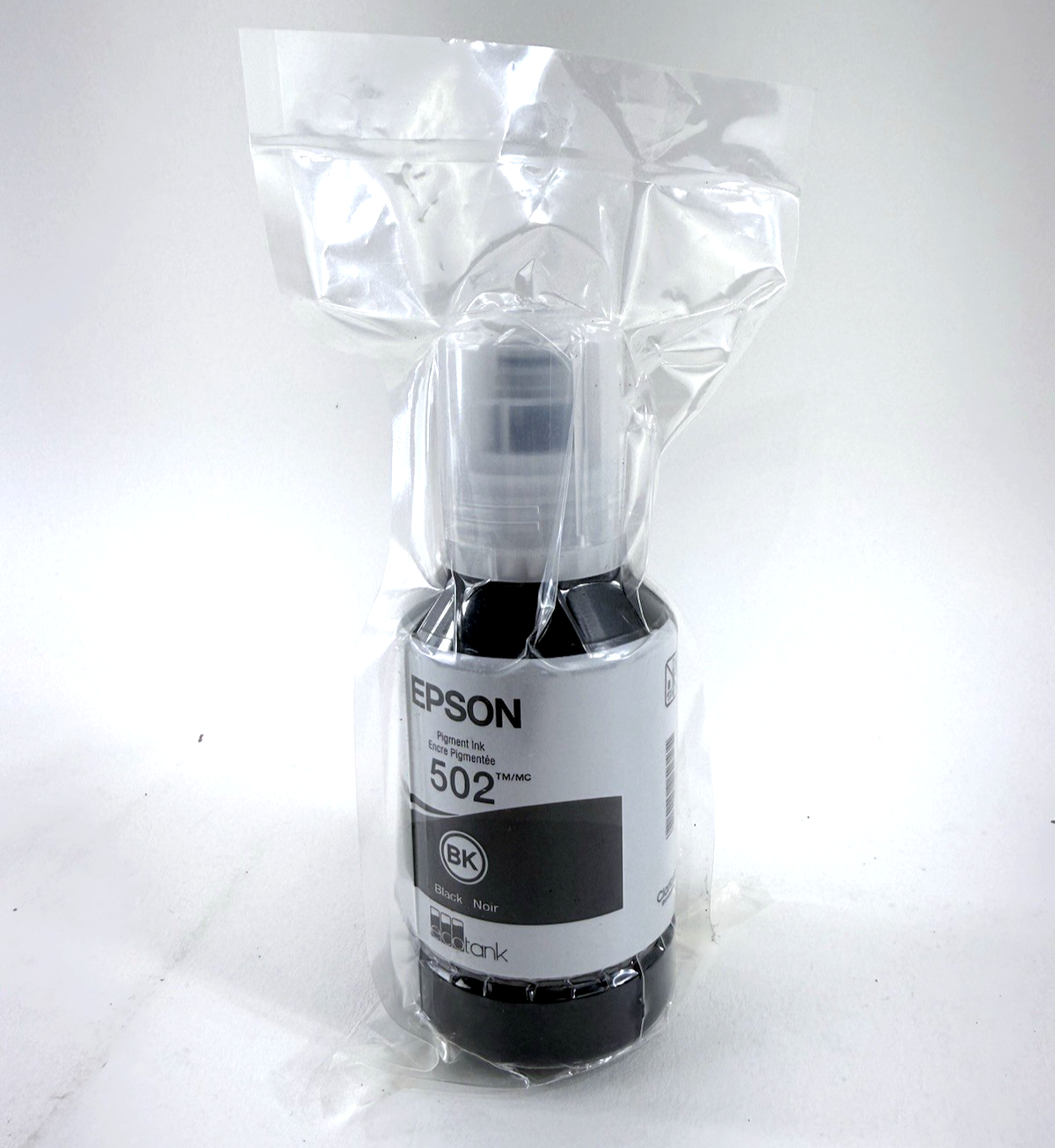 Epson 502 Black Pigment Ink Bottle 127ml EcoTank T502 Refill - New, Sealed
