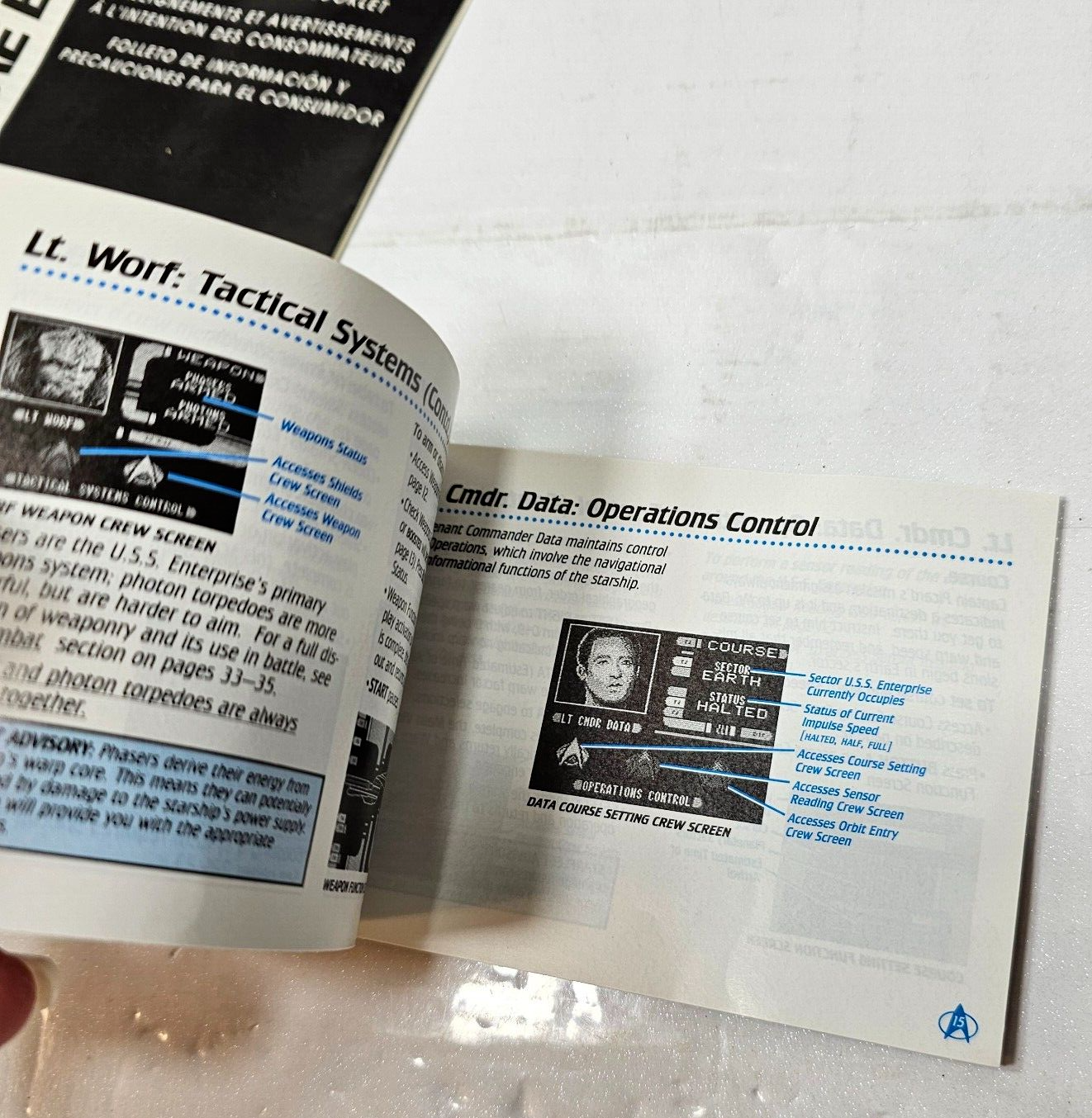 Star Trek The Next Generation (Gameboy, 1993) Game, Box, Manual, Inserts