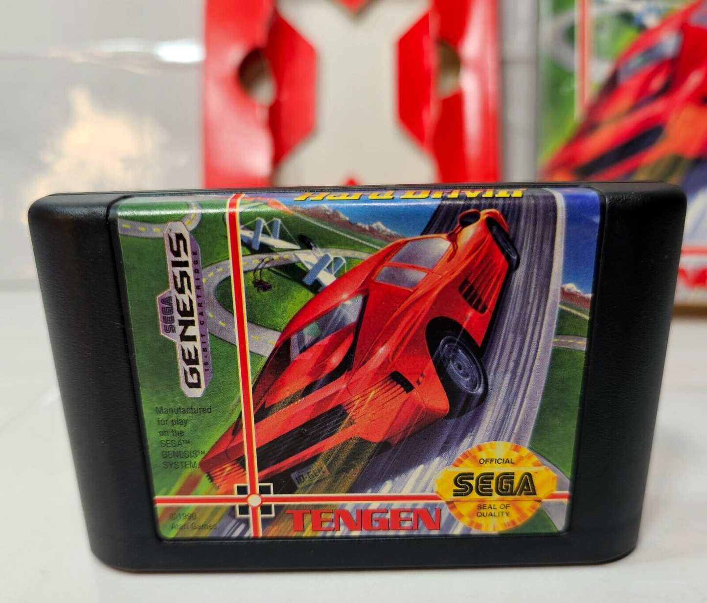 Hard Drivin' (Sega Genesis, 1991) - Game Case Manual Registration Card - Tested