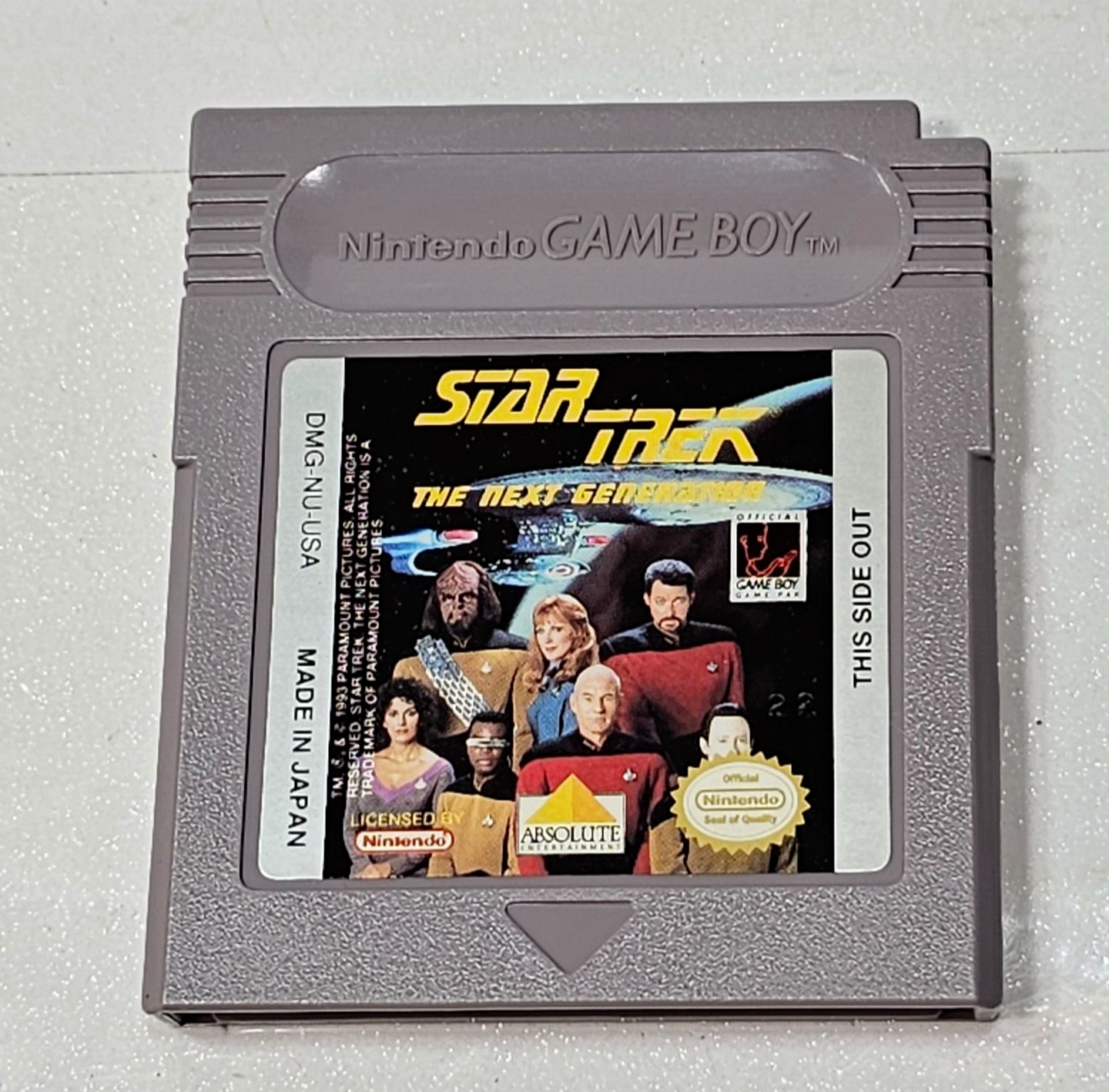 Star Trek The Next Generation (Gameboy, 1993) Game, Box, Manual, Inserts