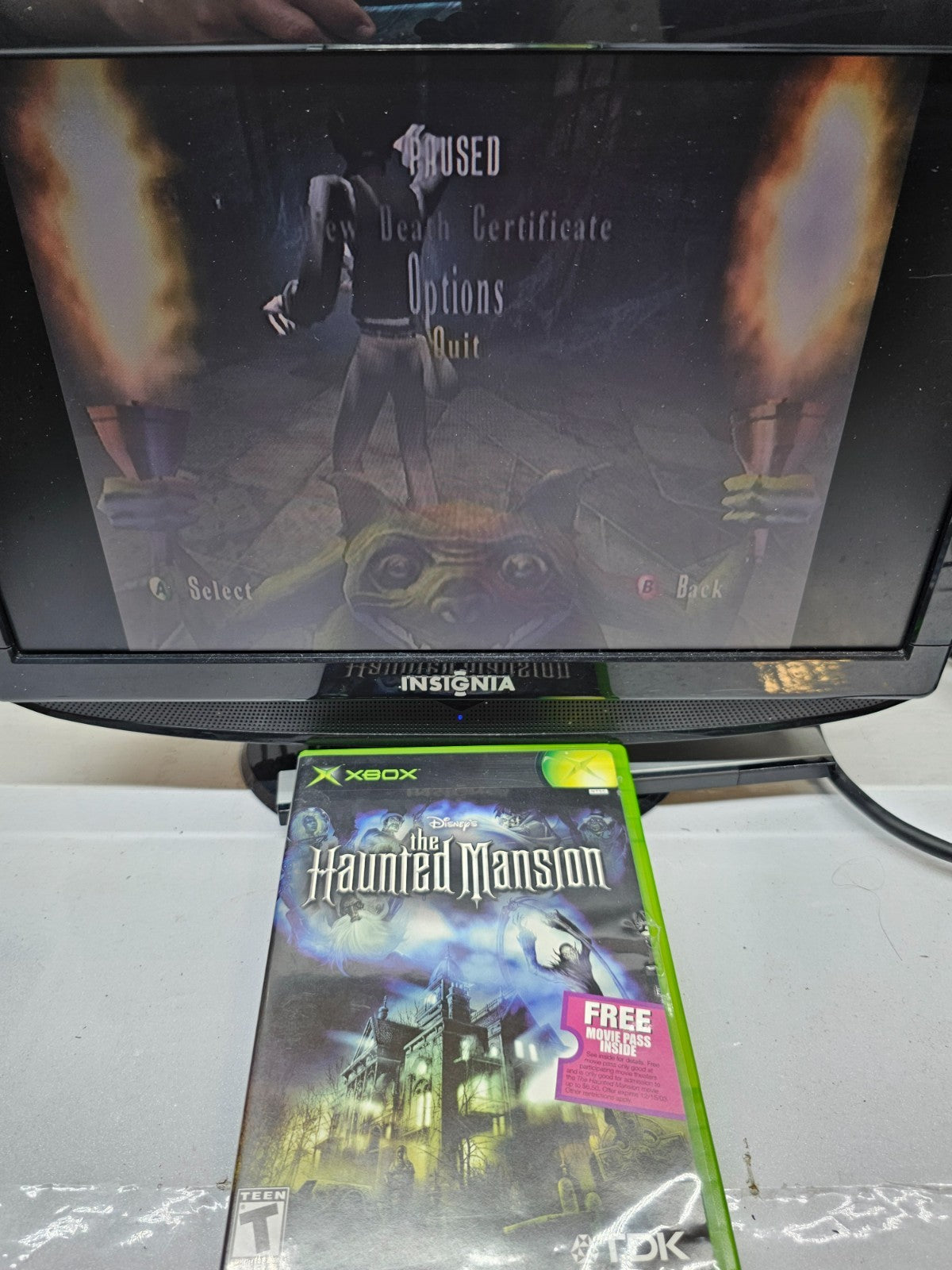 The Haunted Mansion (Xbox, 2003) Game, Case, Manual, Reg. Card, Ticket - Tested