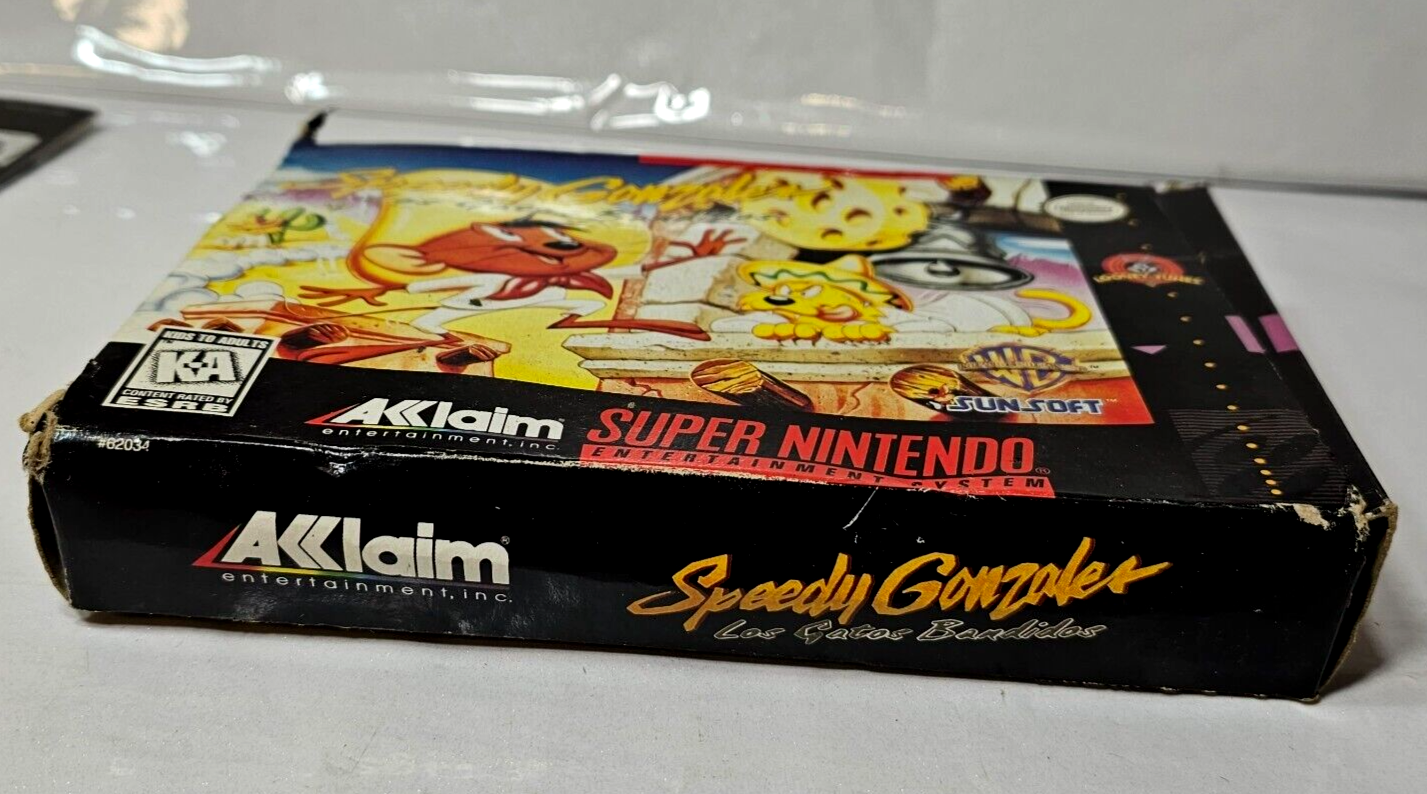 Speedy Gonzales: Los Gatos Bandidos (Nintendo SNES, 1997) Game Box Manual Insert