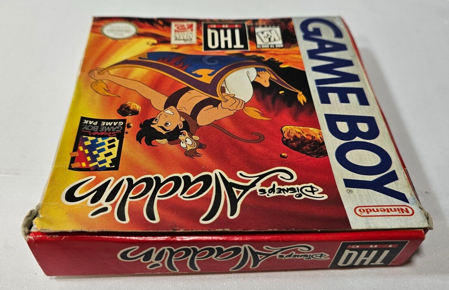 Disney's Aladdin (Nintendo GameBoy, 1994) Game Box Manual Inserts - Tested
