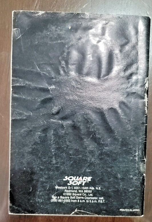 Super Nintendo SNES FINAL FANTASY MYSTIC QUEST Instruction Booklet - Manual Only