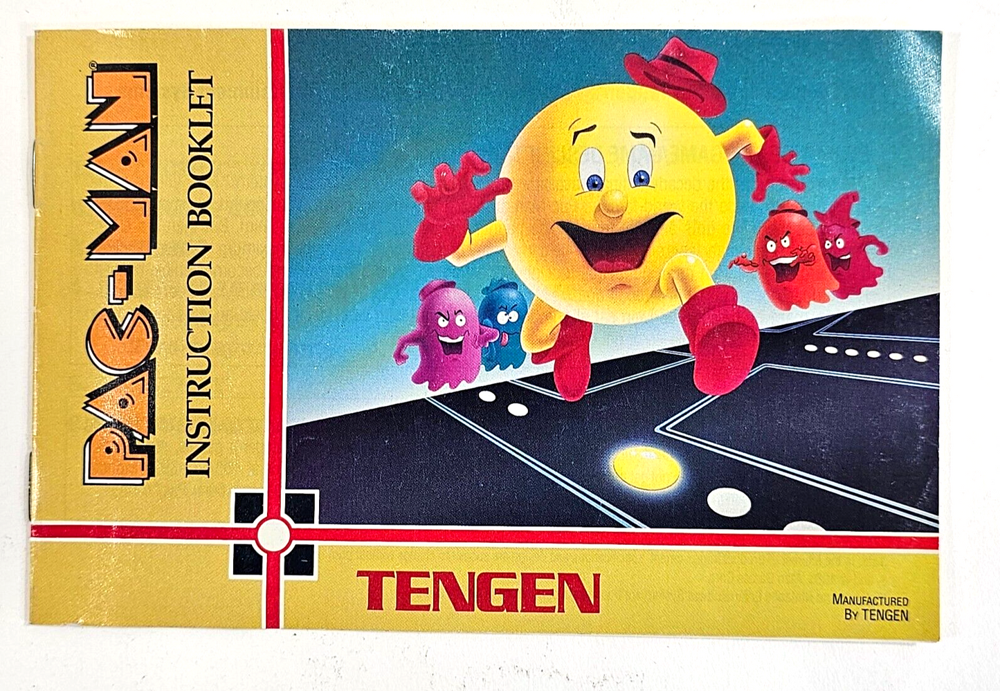 PAC-MAN (Nintendo Entertainment System, 1990) Gold Instruction Booklet Only