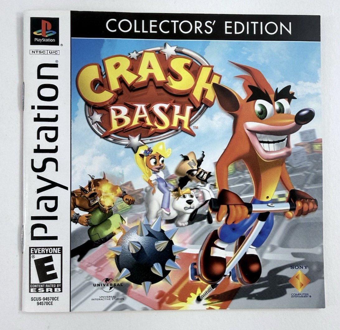 Crash Bash Collectors Edition Original Game Manual (Sony PlayStation, 2000)