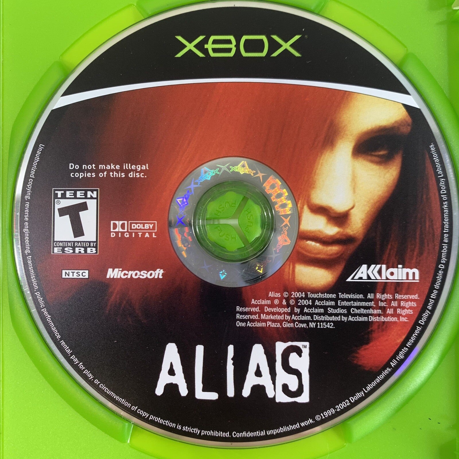 Alias (Microsoft Xbox, 2004) Game Case Manual - Tested and Working