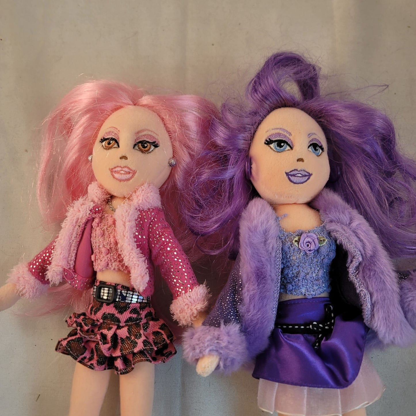 Ty Girlz 13" Plush Dolls Lot of 2 Toys Sizzlin' Sue and Punky Penny