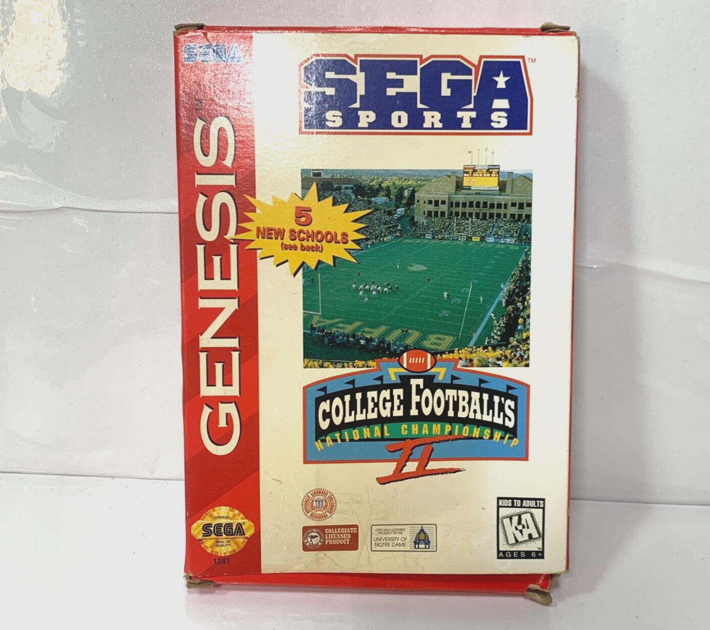 College Football National Championship 2 (Genesis, 1995) Game Box Manual Insert