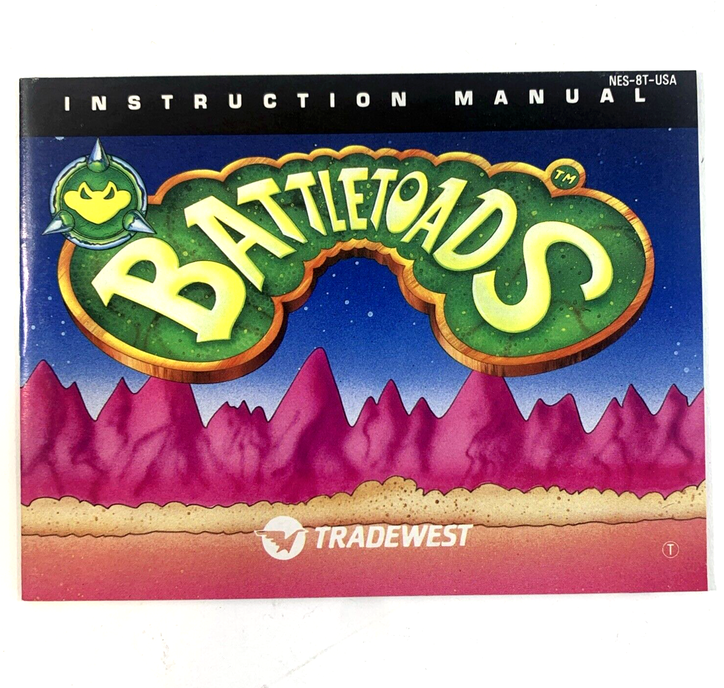 Battletoads (Nintendo NES, 1991) Game Box Manual Poster Foam -Tested and Working