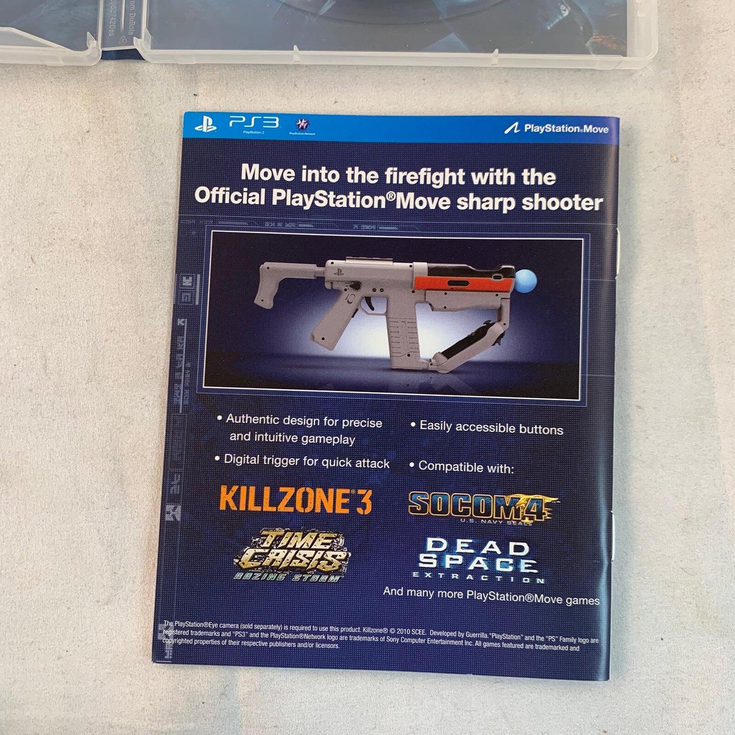 KillZone 3 (PlayStation 3, 2011) Game Case Manual Insert