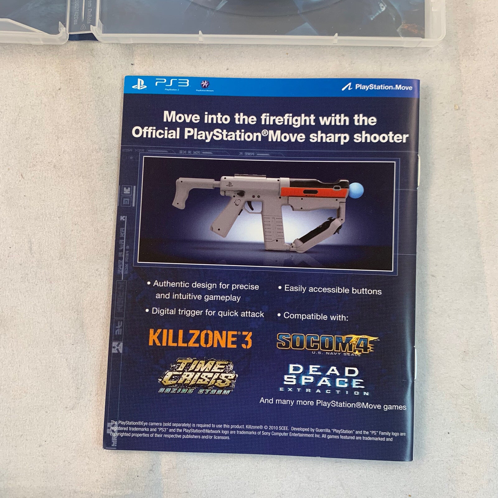 KillZone 3 (PlayStation 3, 2011) Game Case Manual Insert