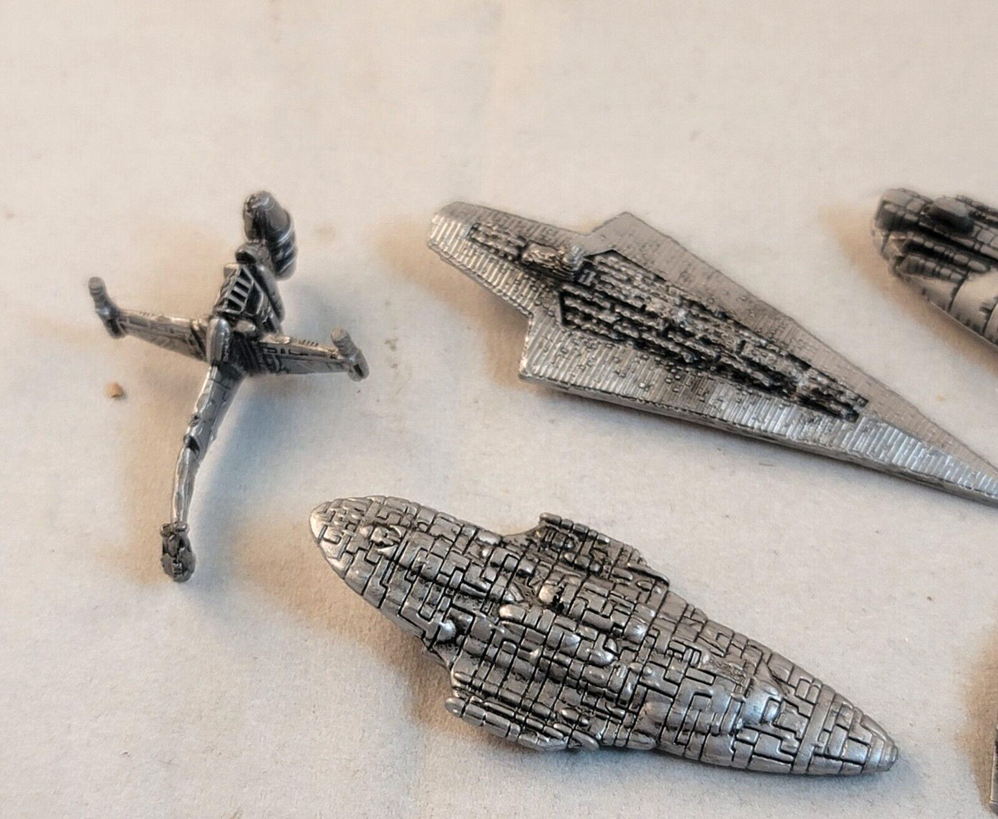 Galoob 1993/94 Star Wars Micro Machines  - 6 Die-Cast Ships + 7 Display Stands