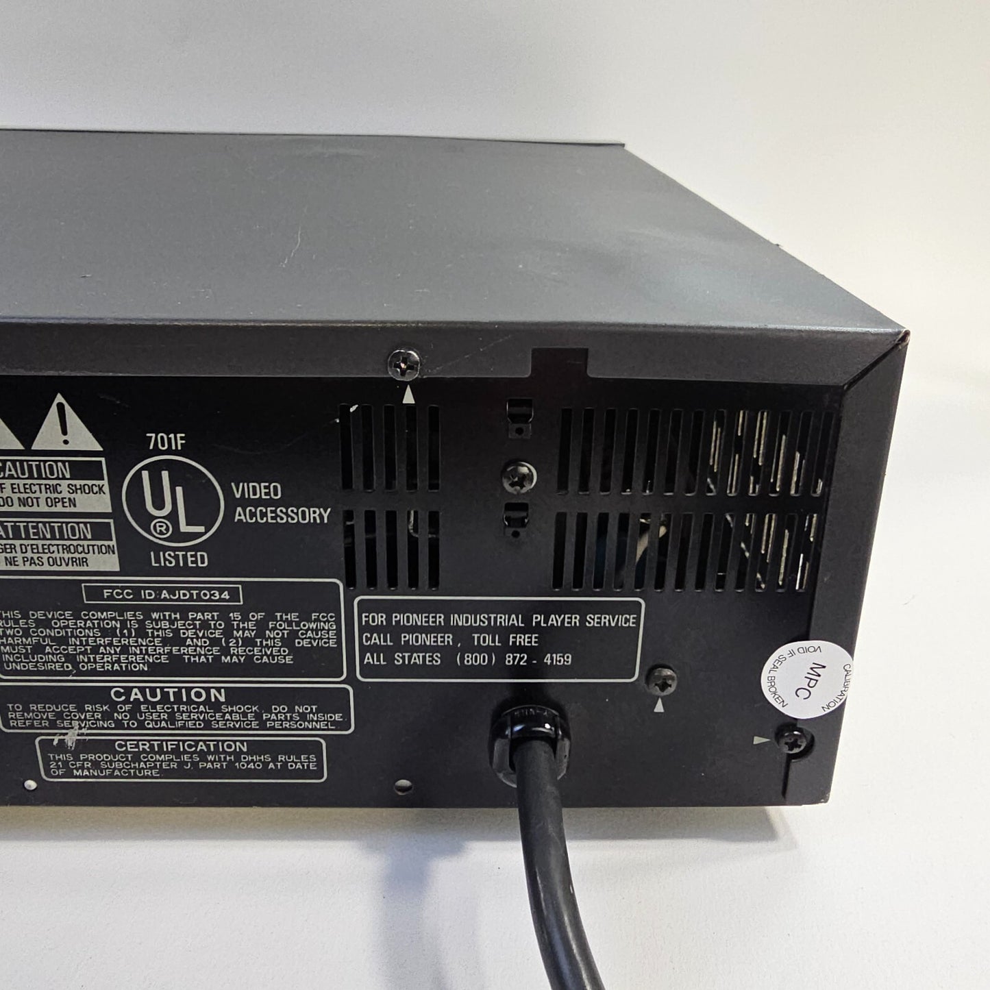 Pioneer CDV LB2 Player CLD-V2600 Laserdisc Player - Tested - For Parts - Read