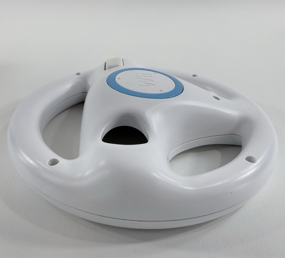 Nintendo Wii White Steering Wheel Attachment RVL-024 (Set of 2)