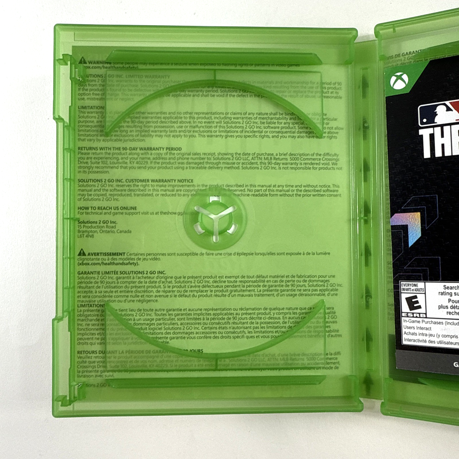 MLB The Show 25 (Microsoft Xbox Series X|S, 2025) Game, Case, Insert - Tested
