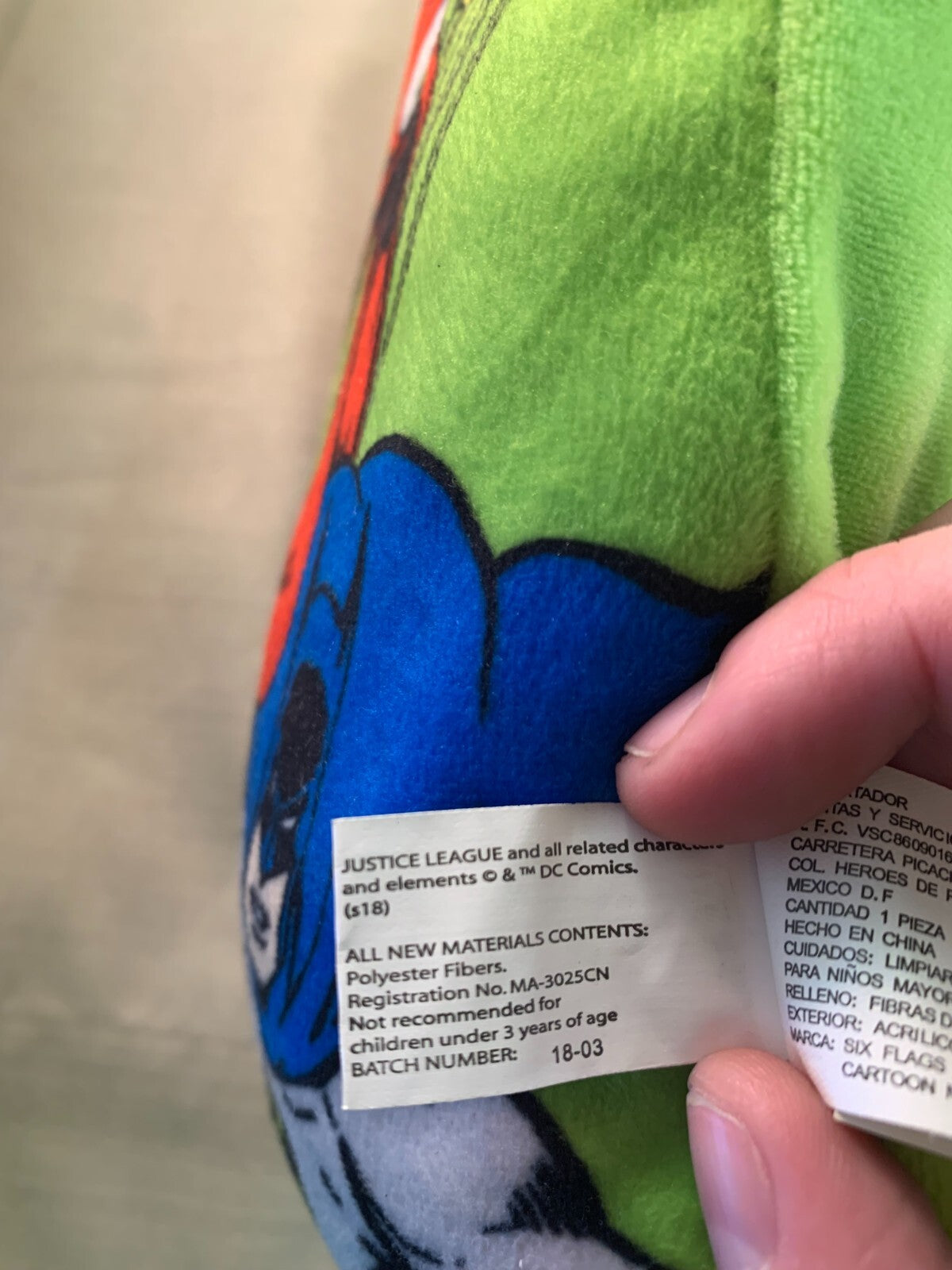 Justice League Pillow - Six Flags Exclusive