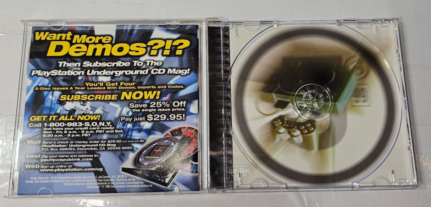 PlayStation Underground Jampack: Summer '99 - Demo Disc, Case, Booklet - Tested