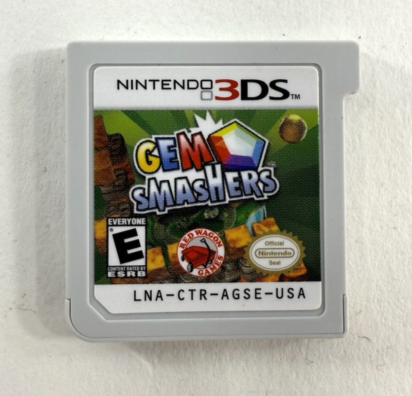 Gem Smashers (Nintendo 3DS, 2011) Game, Case, Manual - Tested