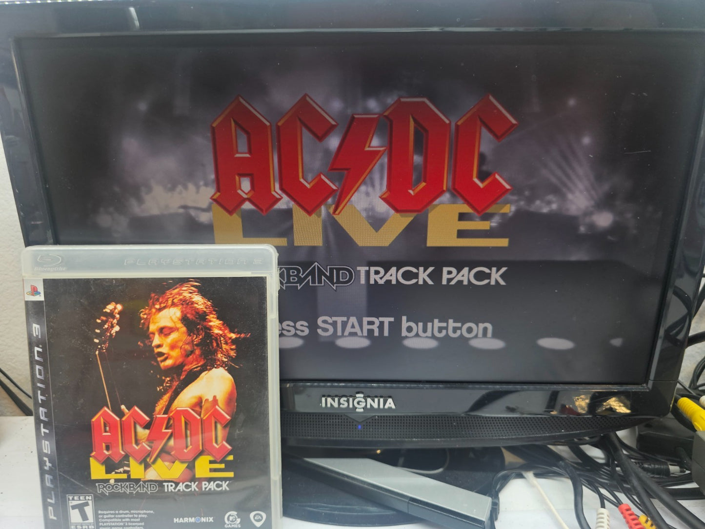AC/DC Live: Rock Band Track Pack (Sony PlayStation 3, 2008) Game, Case, Manual