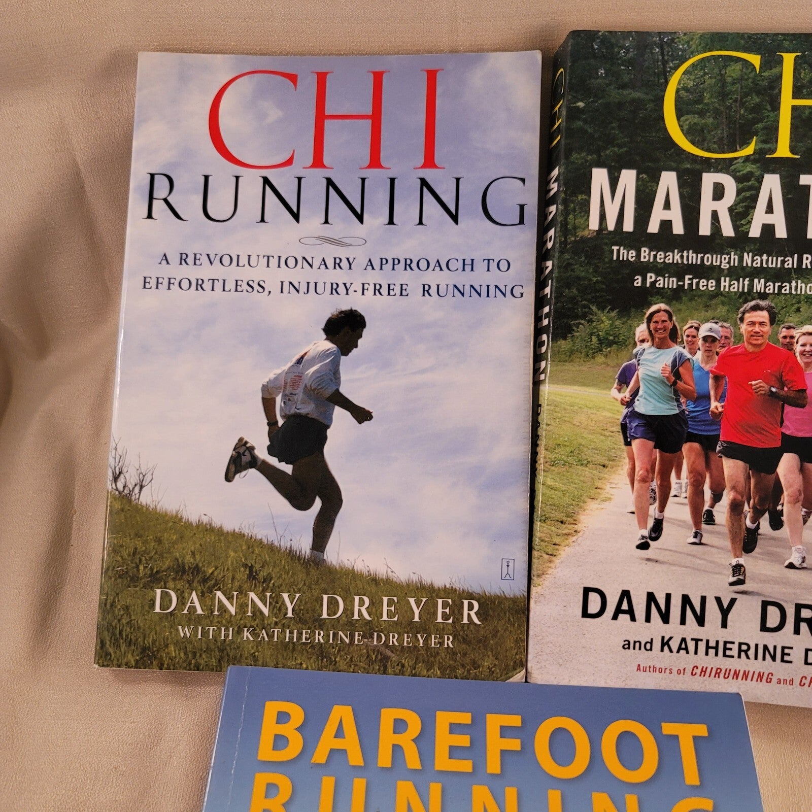 Barefoot Running by Jessica Lee; Michael Sandler Chi Running Marathon Book Lot