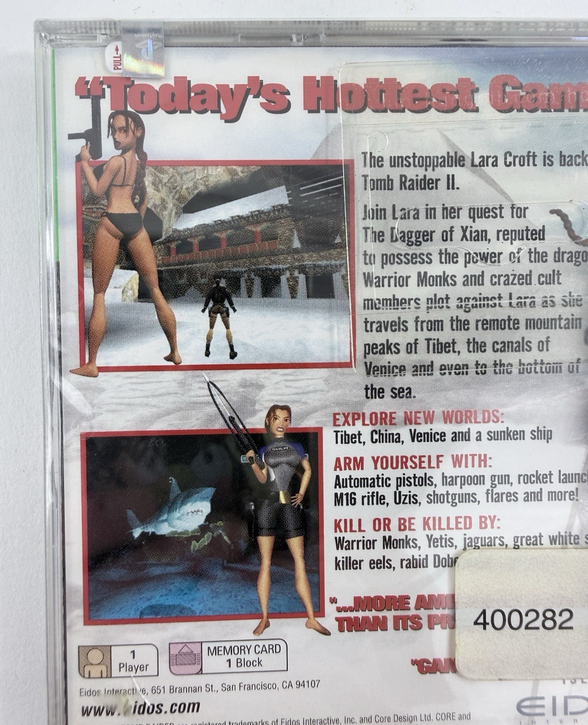 Tomb Raider 2 (Sony PlayStation, 1997) Factory Sealed - Some Wear - Read