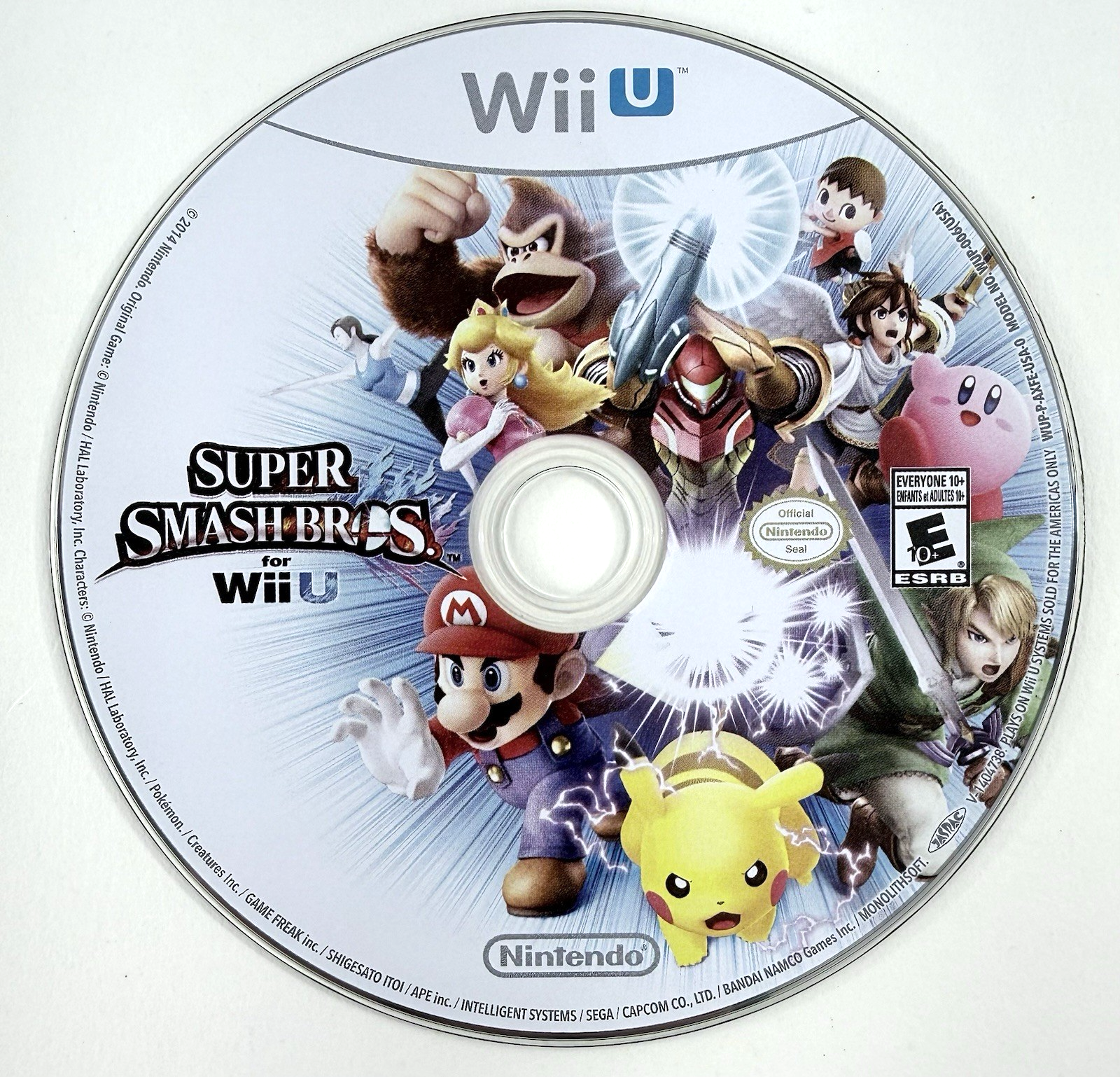 Super Smash Bros. (Wii U, 2014) Game Case & Manual - Tested And Working
