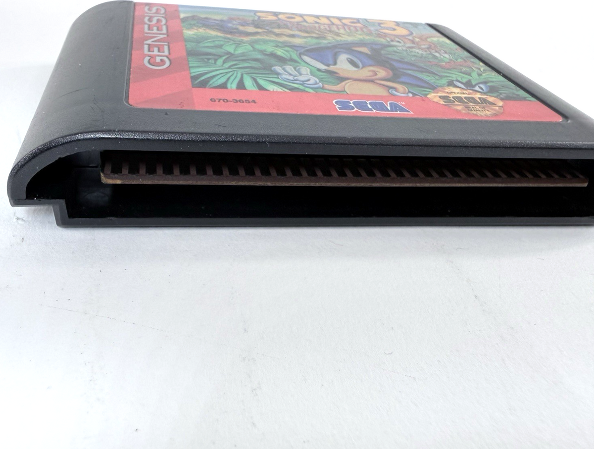 Sonic the Hedgehog 3 (Sega Genesis, 1994) Game and Case - Tested and Working