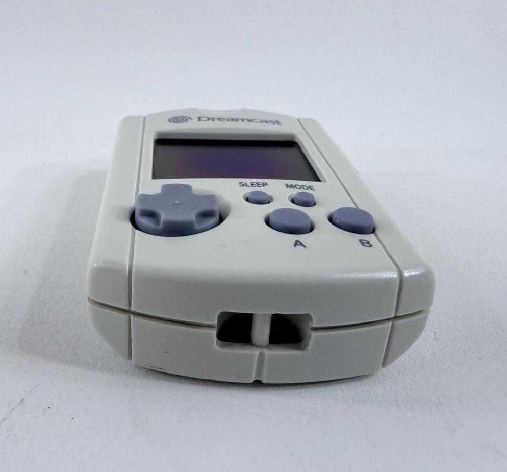 Sega Dreamcast HKT-7000 White Visual Memory Unit VMU with New Batteries - Tested