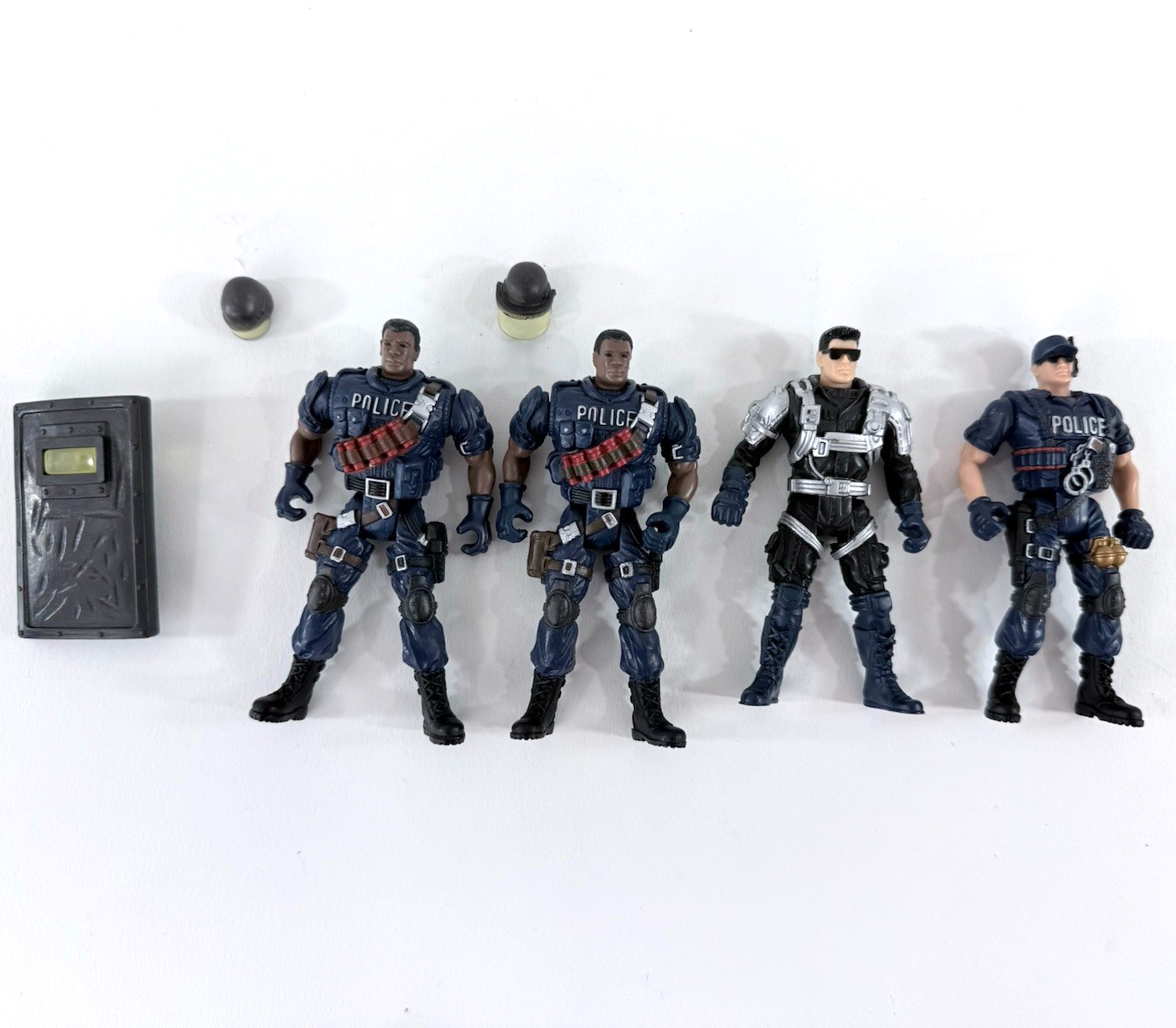 Chap Mei 3.75” Police Force/Soldier Force Action Figures With Accessories