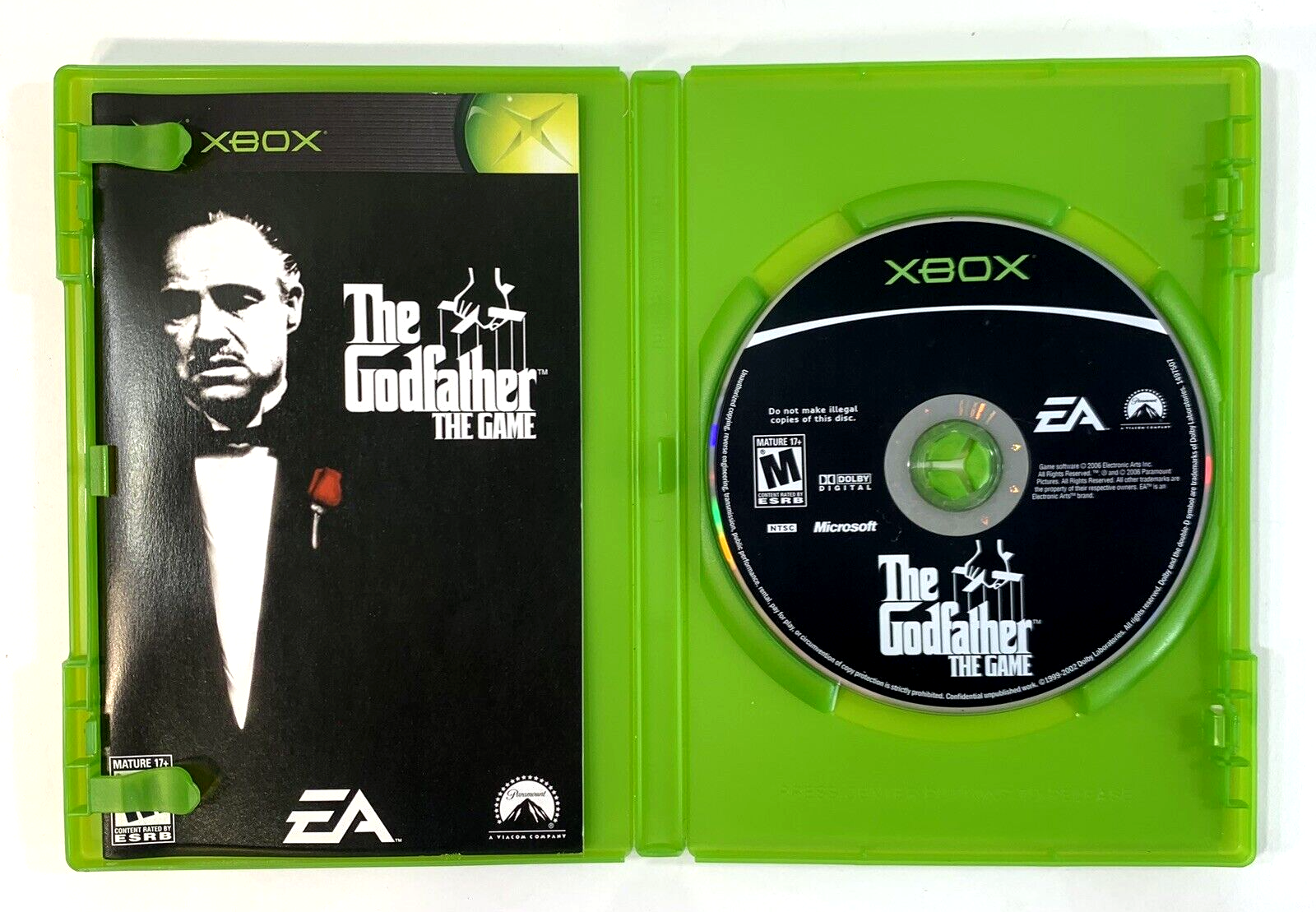 Godfather: The Game (Microsoft Xbox, 2006) Game Case Manual - Tested
