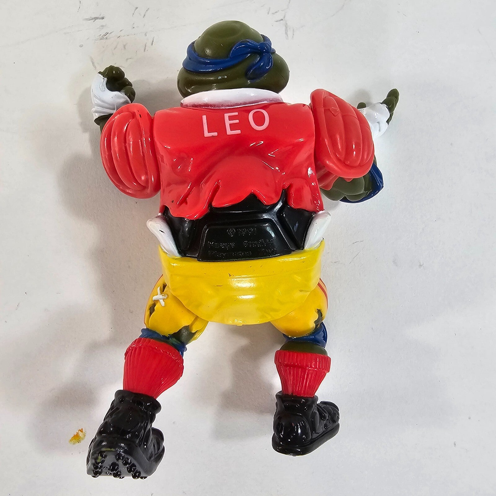 Playmates Toys 1991 TD Tossin' Leo Teenage Mutant Ninja Turtles Action Figure