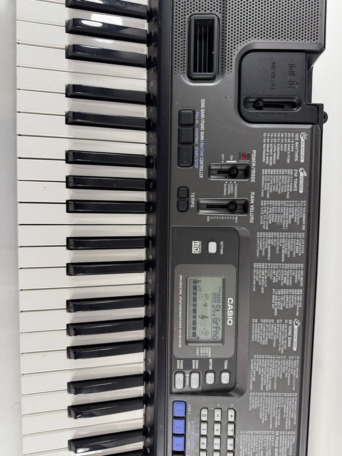 Casio CTK-720 Electronic Keyboard 61 Key - Black - No Power Cord - Tested